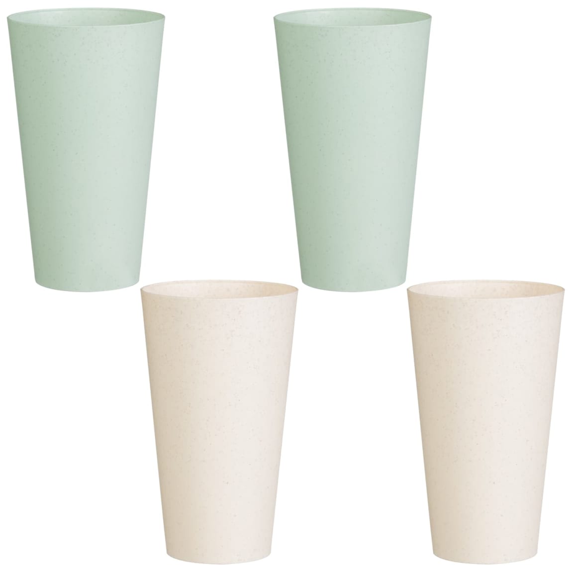 Palm House Speckled Tumblers 4pk - Cream & Sage