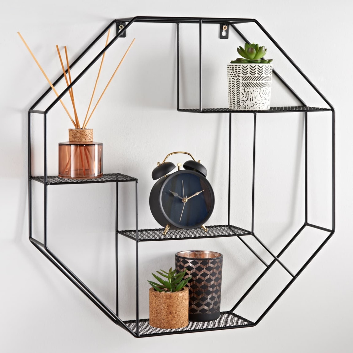 Home Collection Octagon Wall Shelf