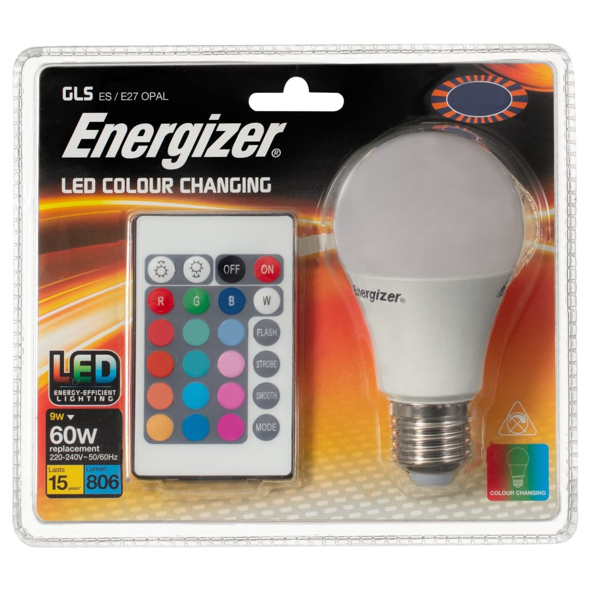 Energizer LED 60W E27 Colour Changing Bulb
