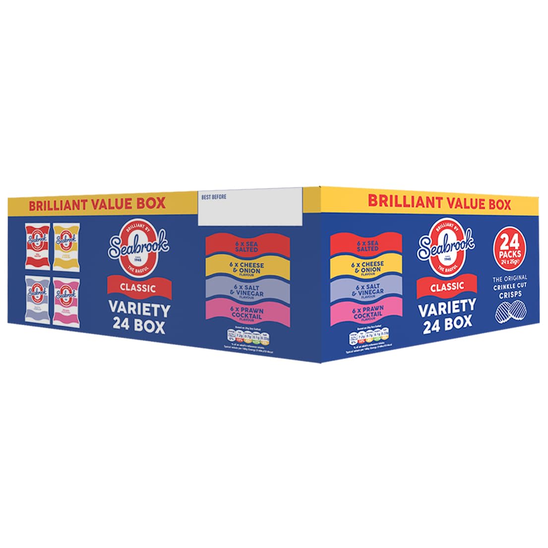 Seabrook Crisps Classic Variety Box 24pk