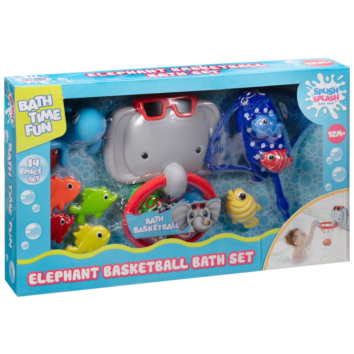 Splish Splash Elephant Basketball Bath Set