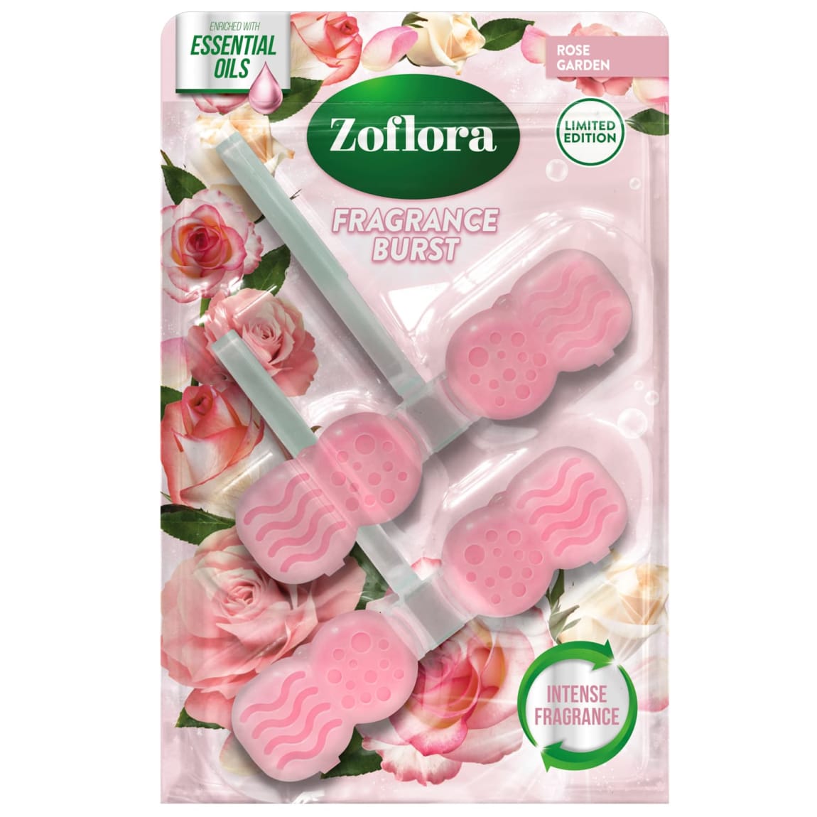 Zoflora Fragrance Burst Rim Blocks 2pk - Rose Garden