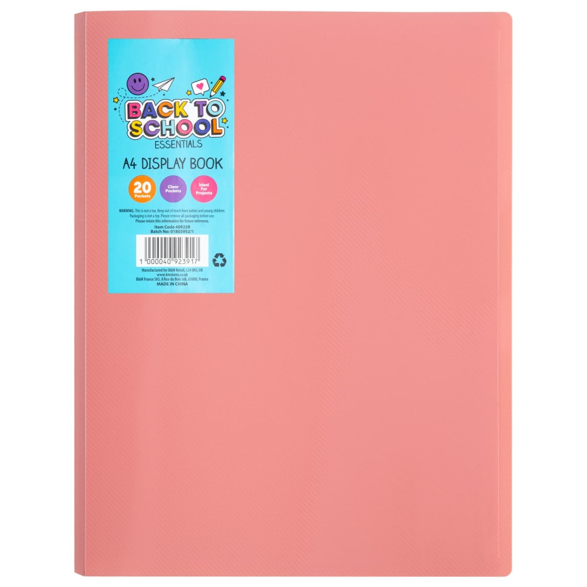 A4 Display Book - Pink